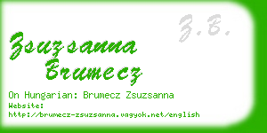 zsuzsanna brumecz business card